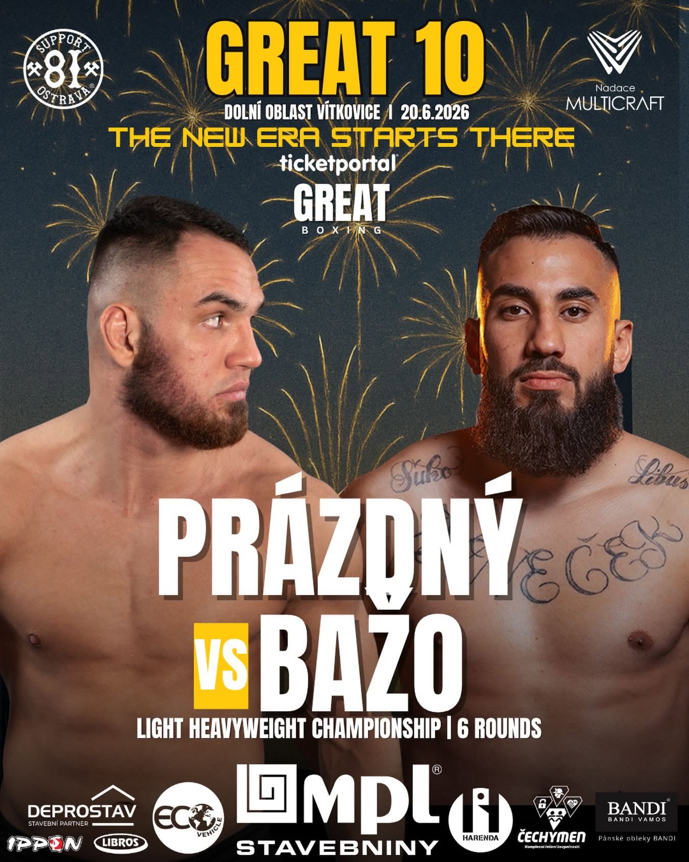 GREAT 10: THE NEW ERA STARTS THERE (Great Boxing) — Dolní Vítkovice, Ostrava
